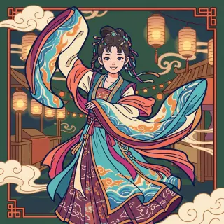 La Doncella de la Canción Zapateada A-Ling — retrato de personaje
