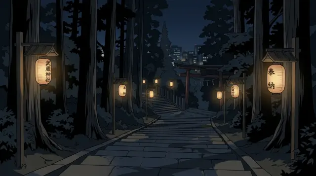 Musashi Shrine steps background