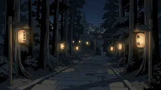 Musashi Shrine steps background