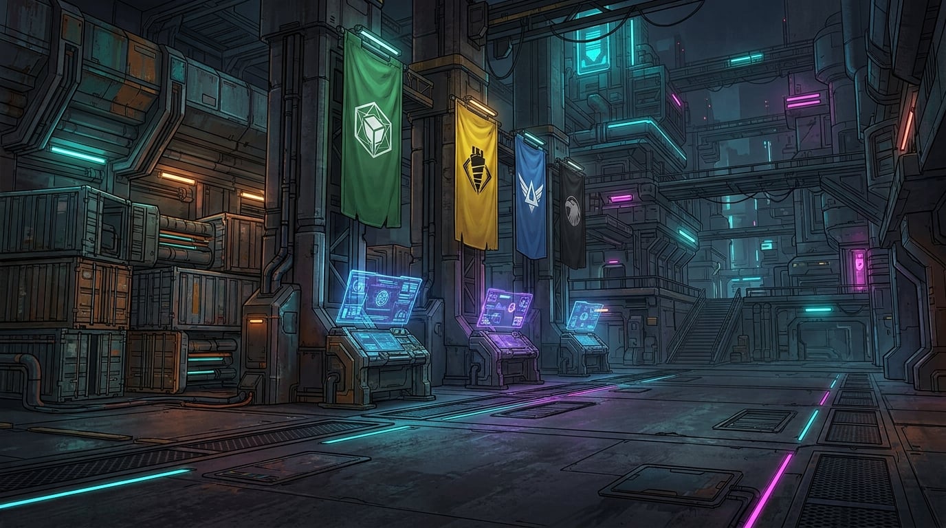 Corporate Trading Station — scene background