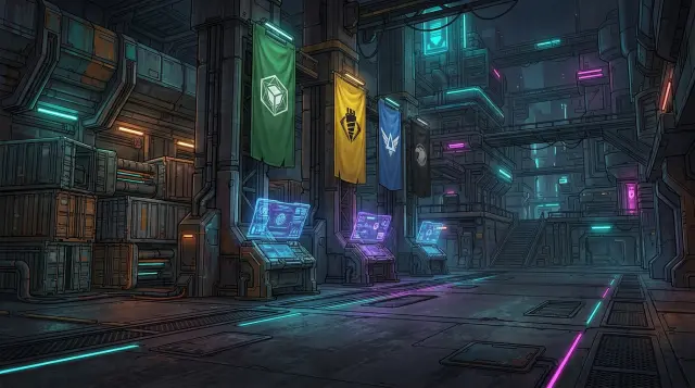 Corporate Trading Station — scene background