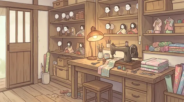 Gojo family workshop anime background