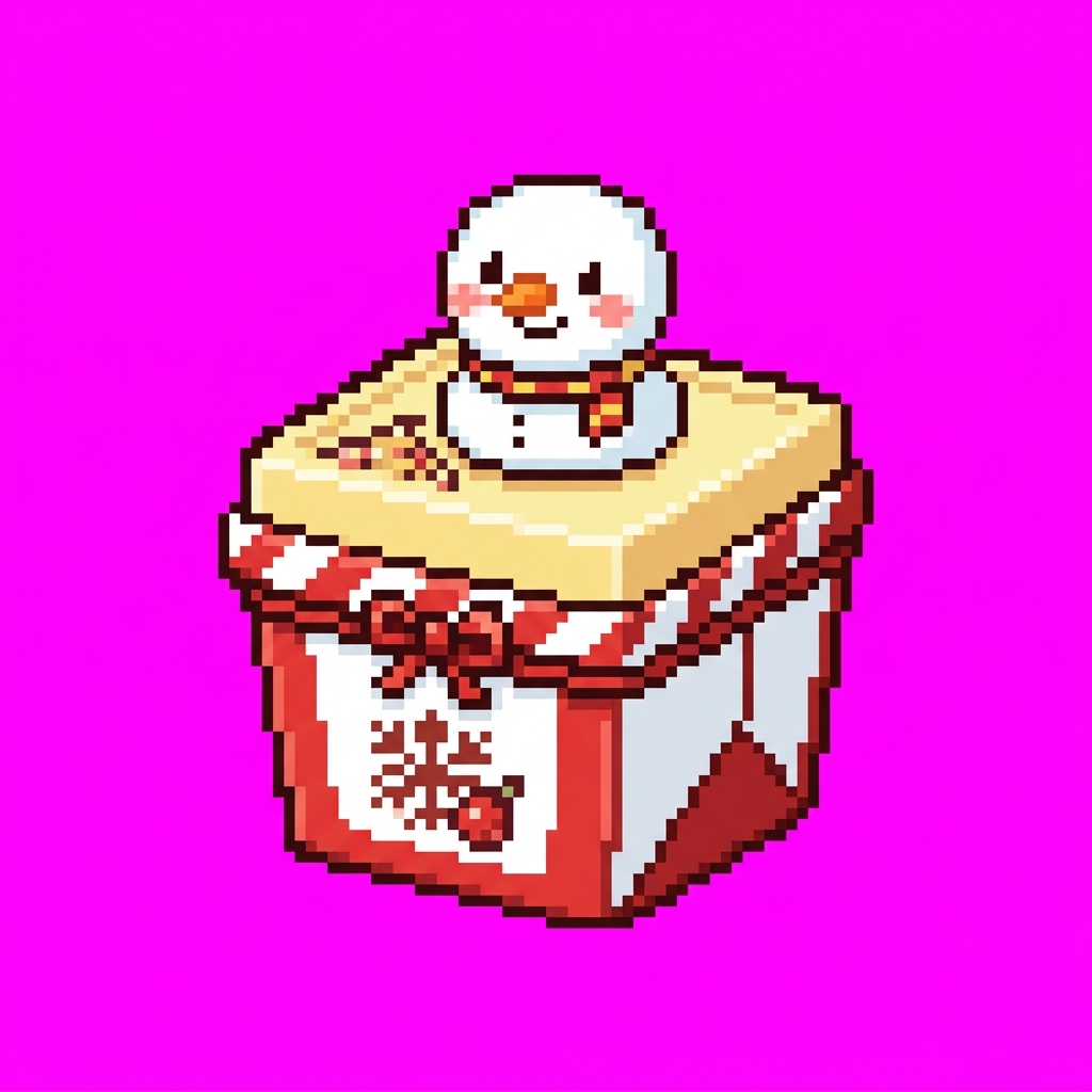Caja de postres de la mascota de nieve — ficha de artículo