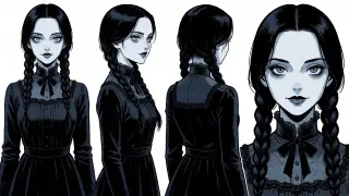 Das Gothic-Mädchen — früher Bogen mit drei Ansichten