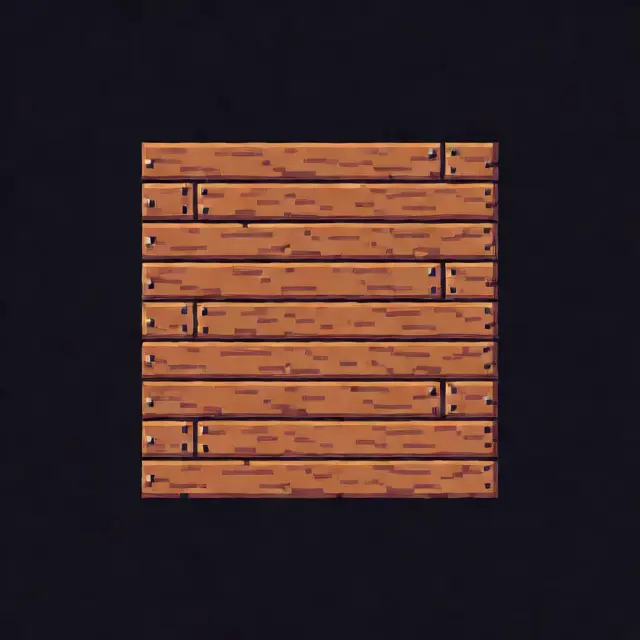 Wooden plank platform tile
