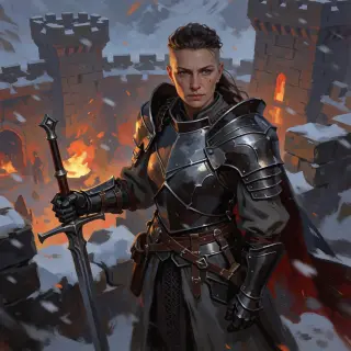 Idra Kolgrim, Warden-Commander — Key Visual (Krea 2)