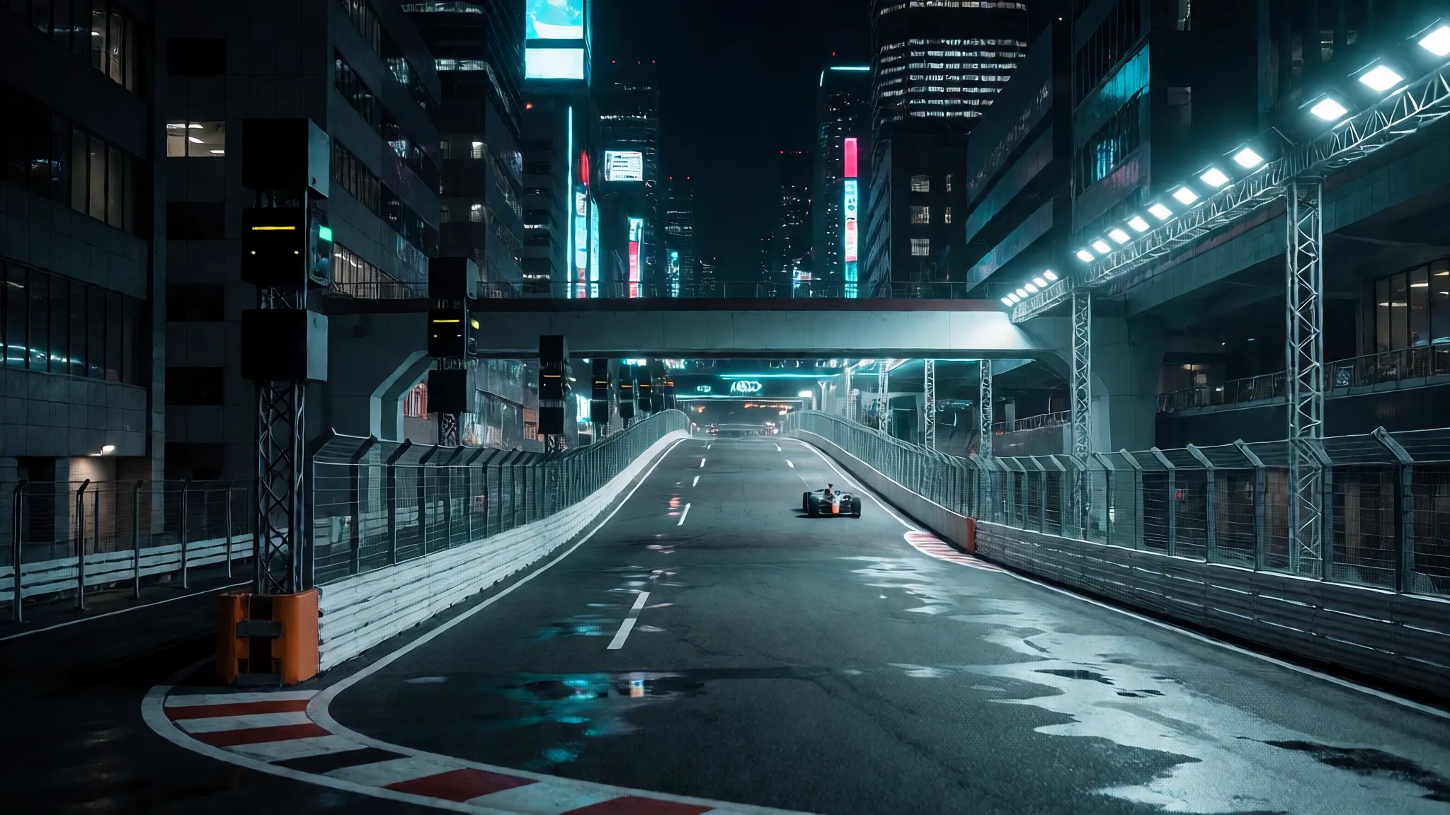Référence de départ — la planche du site du circuit nocturne de Neo-Tokyo