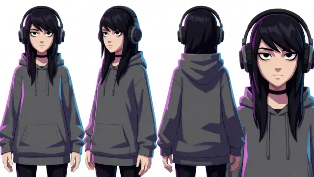 キャラクター参照シート — 配信者