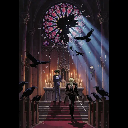 Ballad of Fallen Angels — Cathedral Key Visual (GPT Image 2)
