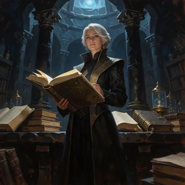 Seraphine Vael — Archcantrix Key Visual (Krea 2)