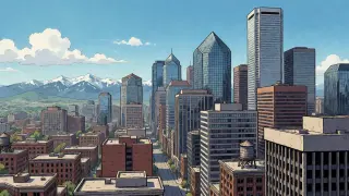 Downtown Denver at midday — stage background