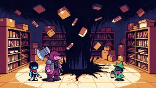 Deltarune – dieselbe Szene der Dunklen Fontäne in Krea 2 Pixel Art