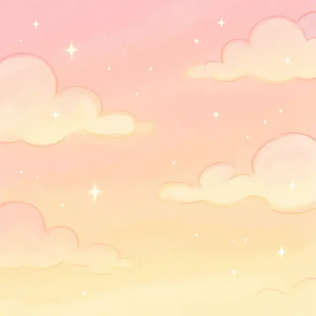 Scene background — warm pastel celebration sky