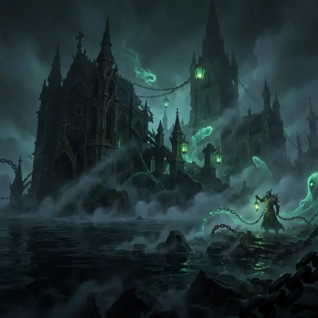 Shadow Isles Black Mist Key Visual — Krea 2