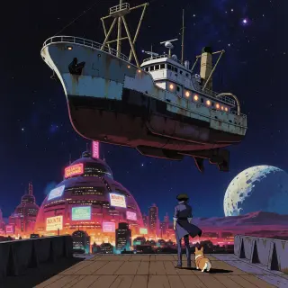 The Bebop sobre New Tijuana — Visual clave del mundo (Krea 2)