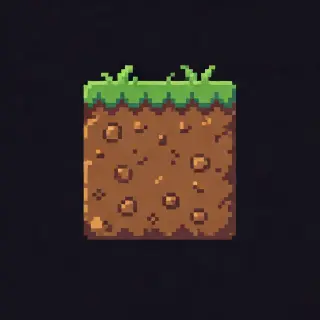 Loseta de terreno de tierra cubierta de hierba