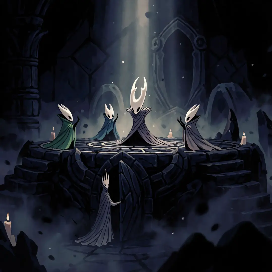 Die Versiegelung Hallownests — Ereignis-Key-Visual (Krea 2)
