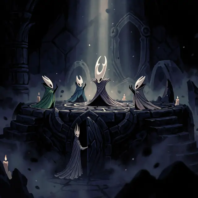 Die Versiegelung von Hallownest — Ereignis-Key-Visual (Krea 2)